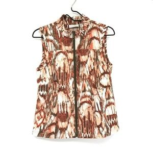 Chico's Weekends Wind Breaker Abstract Vest Sz S/4